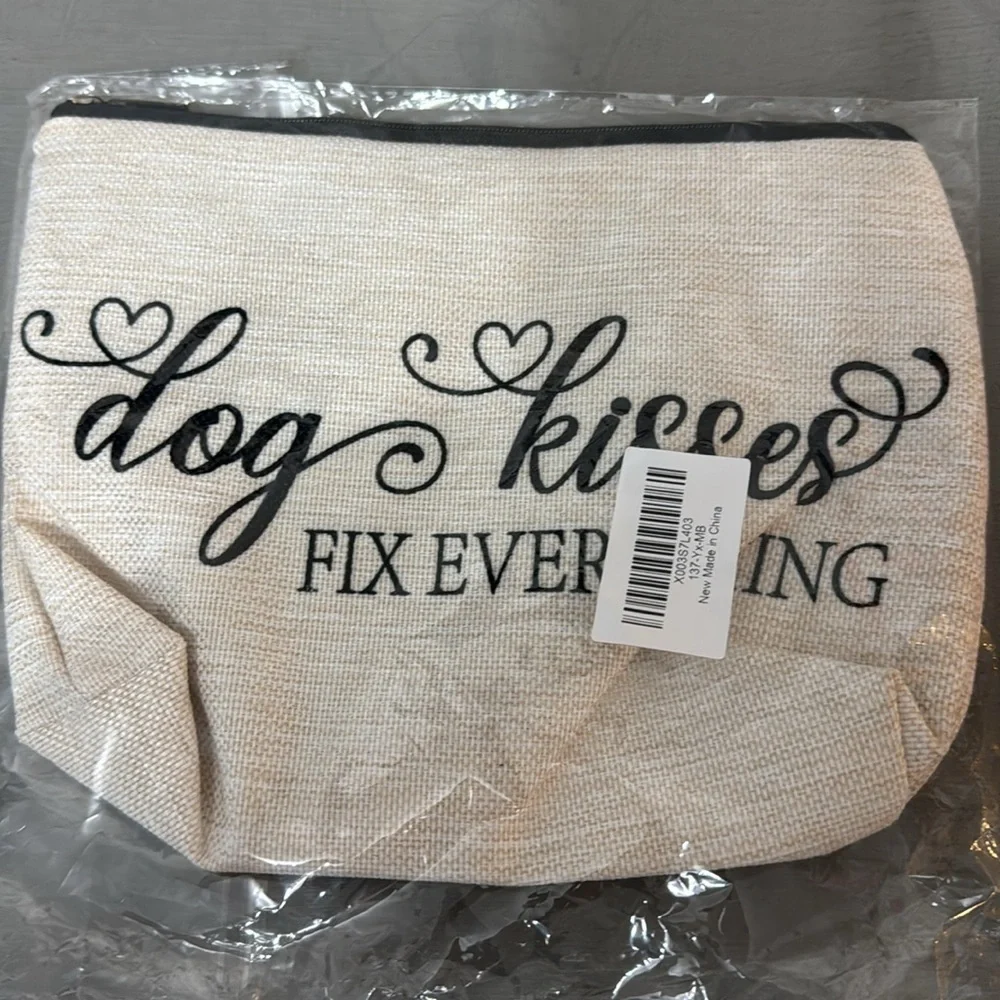 Makeup Bag Dog Kisses Fix Everything